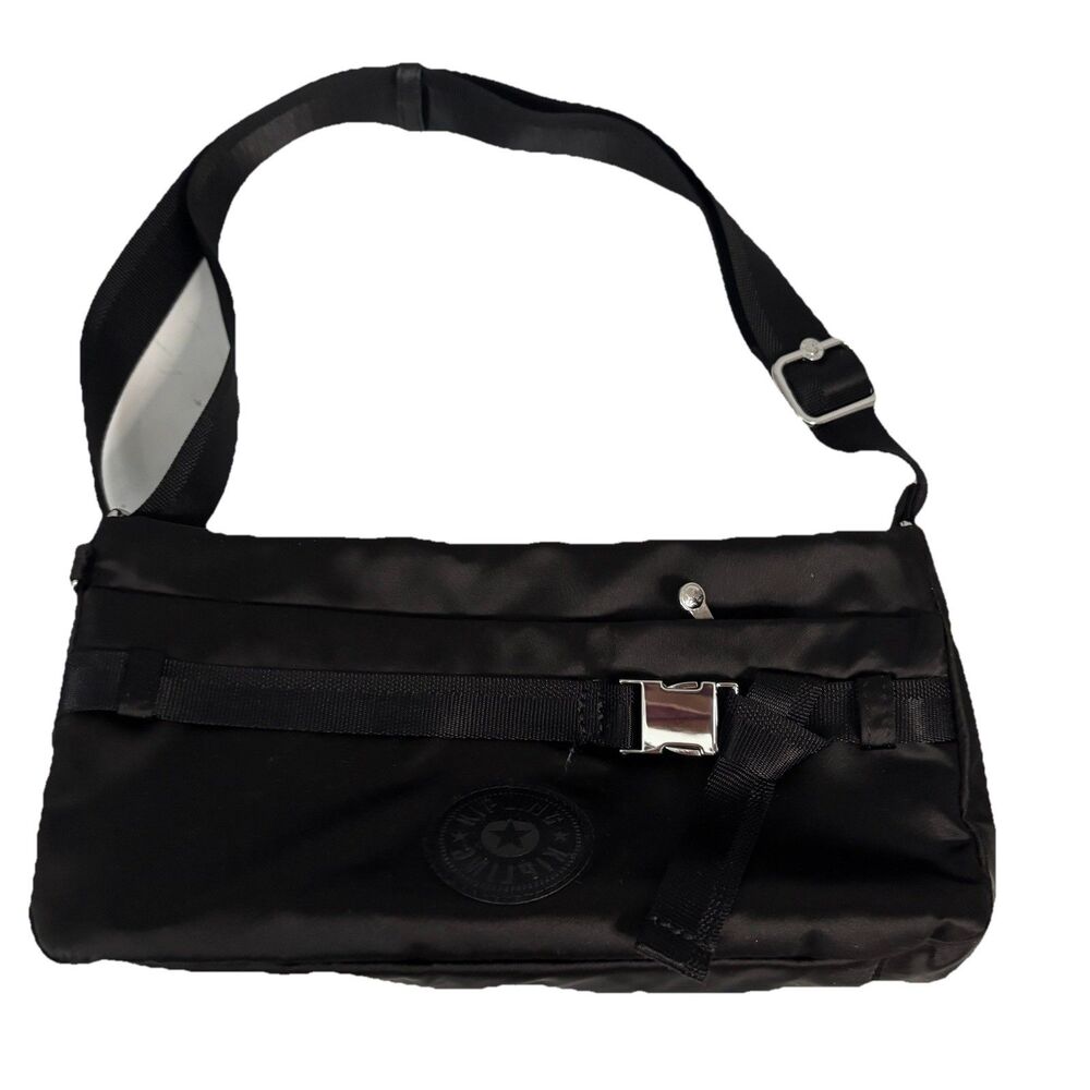 Kipling Special Edition Jacy Crossbody Bag Purse Shoulder Black Satin